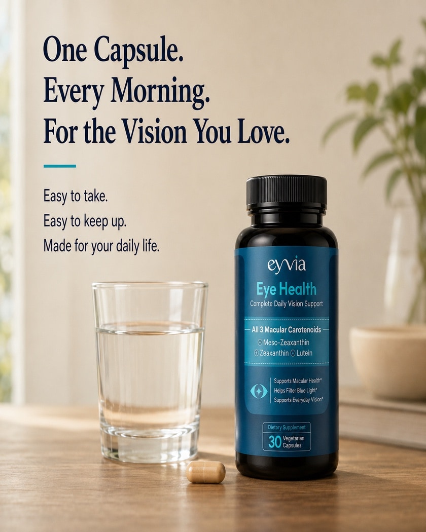 One capsule. Every morning. For the vision you love. Easy to take. Easy to keep up. Made for your daily life.